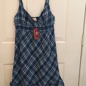 Blue plaid sundress, NEW